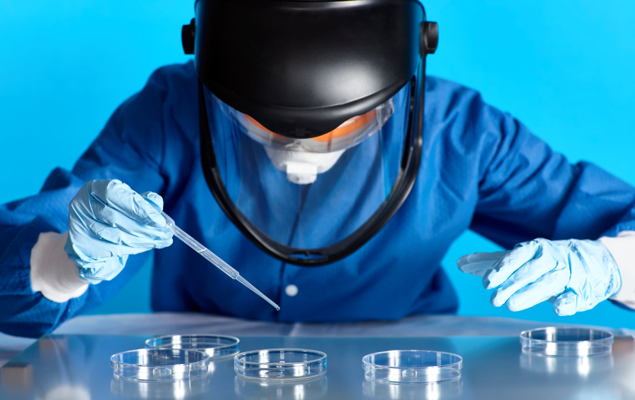 Orig laboratory scientist is testing dangerous liquid getty